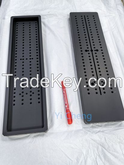 Square High Precision Aluminum Die Parts with Black Matte Anodizing