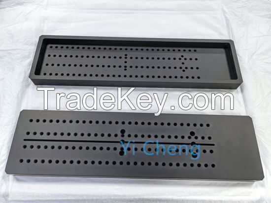 Square High Precision Aluminum Die Parts with Black Matte Anodizing
