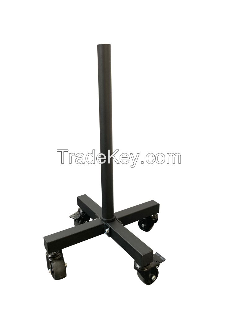 Mobile Vertical Bell Rack, Barbell Storage, Large Hole Storage, Fitness Equipment Placement