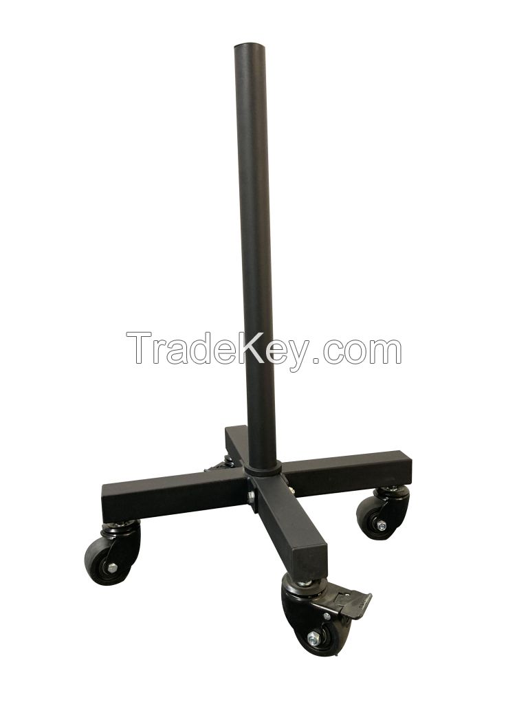 Mobile Vertical Bell Rack, Barbell Storage, Large Hole Storage, Fitness Equipment Placement