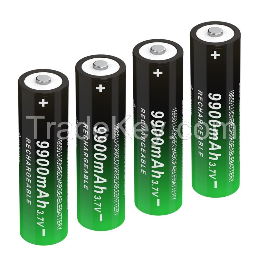 18650 Rechargeable Battery 3.7V 9900mAh Capacity Li-ion Rechargeable Battery for Flashlight Electric Fan Battery