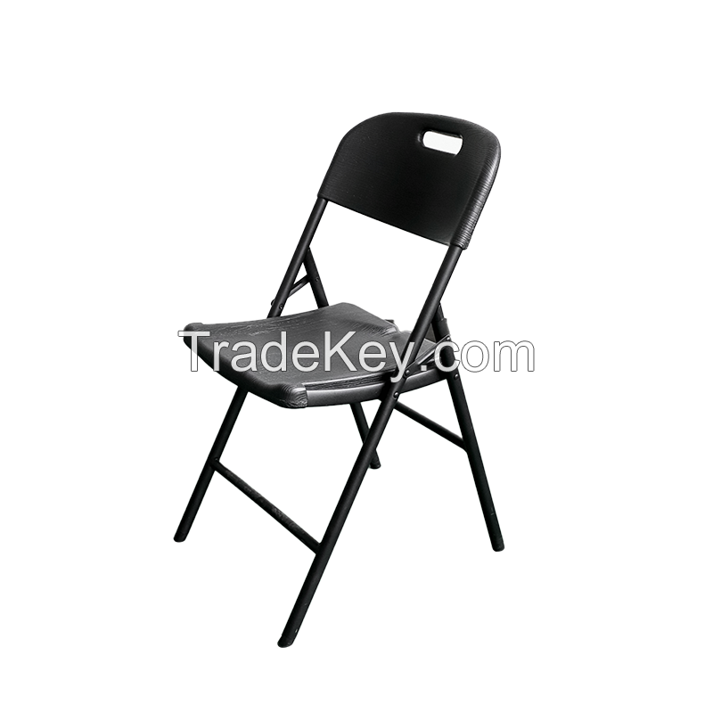 white /black plastic steel wedding bbq outdoor folding chair for event/party chair