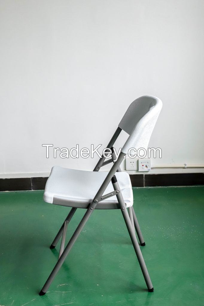 white /black plastic steel wedding bbq outdoor folding chair for event/party chair