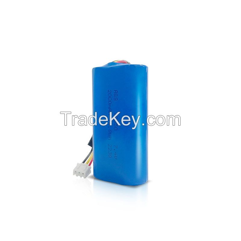 Lithium ion Battery 7.4V 2000mAh 18650 UL CB KC CE Battery