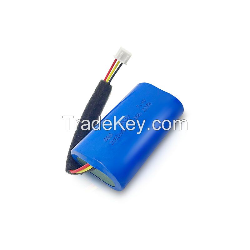 Lithium ion Battery 7.4V 2000mAh 18650 UL CB KC CE Battery
