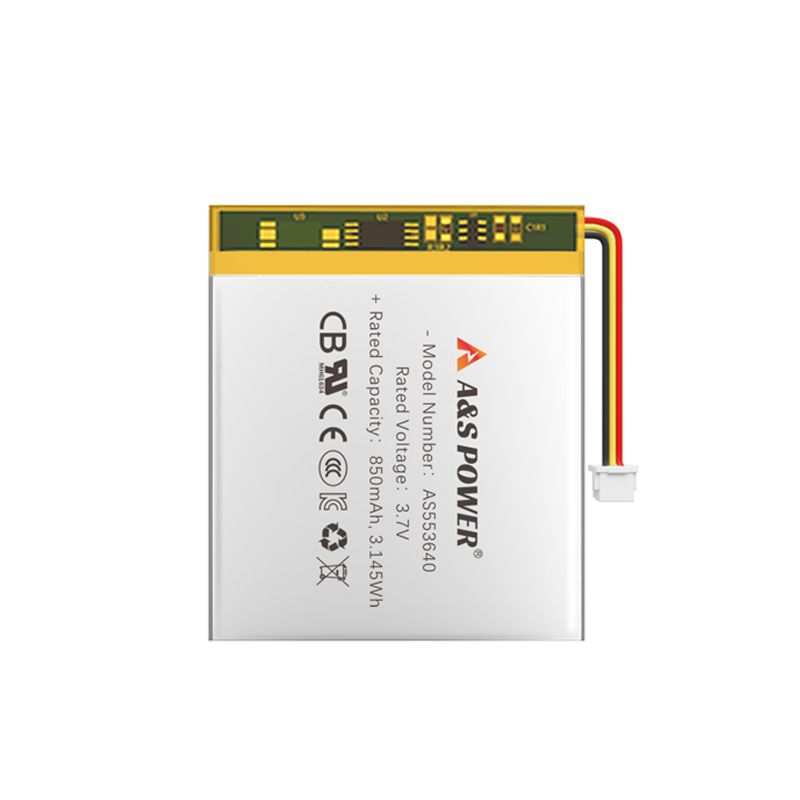 LiPo Battery AS553640 3.7v 850mAh Rechargeable Battery 