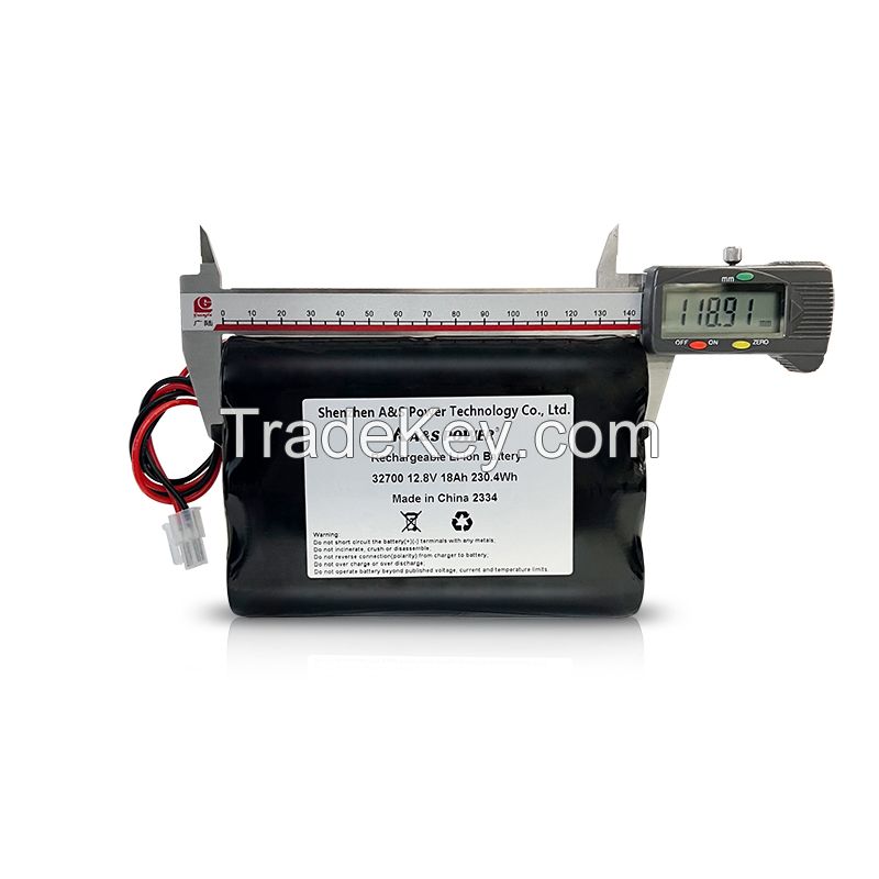 CB/CE/UN38.3 Certified 32700 4S3P 12.8V 18Ah LiFePo4 battery Rechargeable 12V lithium battery pack