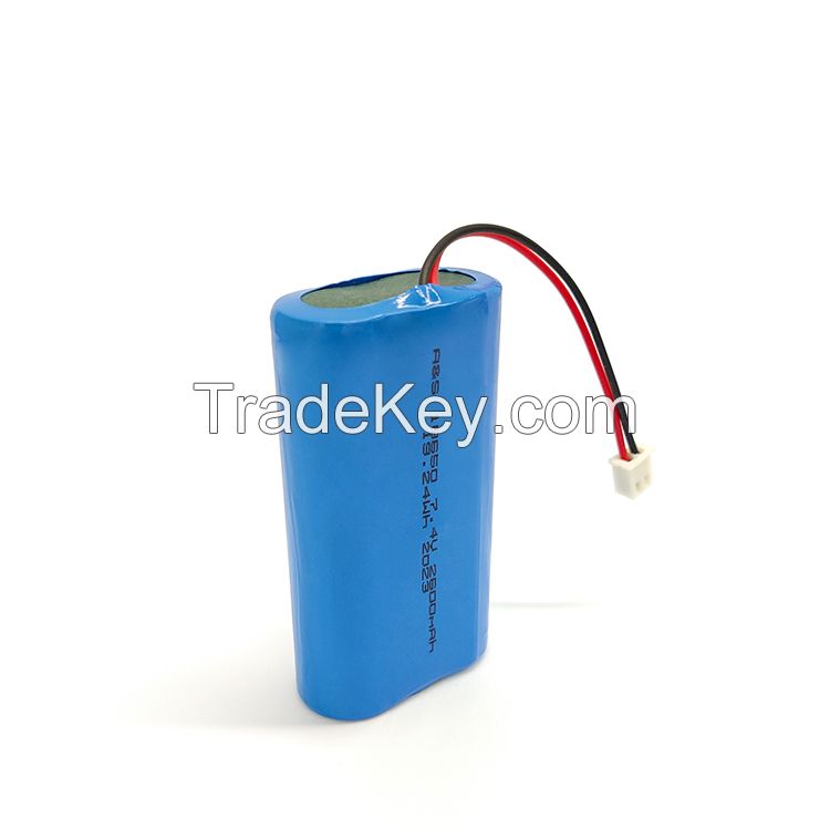 Rechargeable lithium battery 18650 7.4V 3350mAh Li ion Battery Packs with CB Certificate