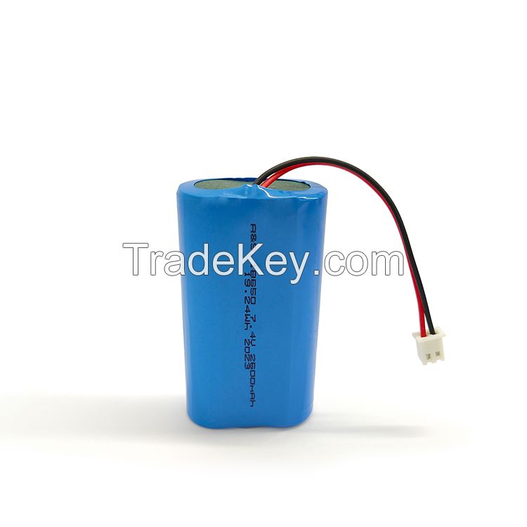 Rechargeable lithium battery 18650 7.4V 3350mAh Li ion Battery Packs with CB Certificate