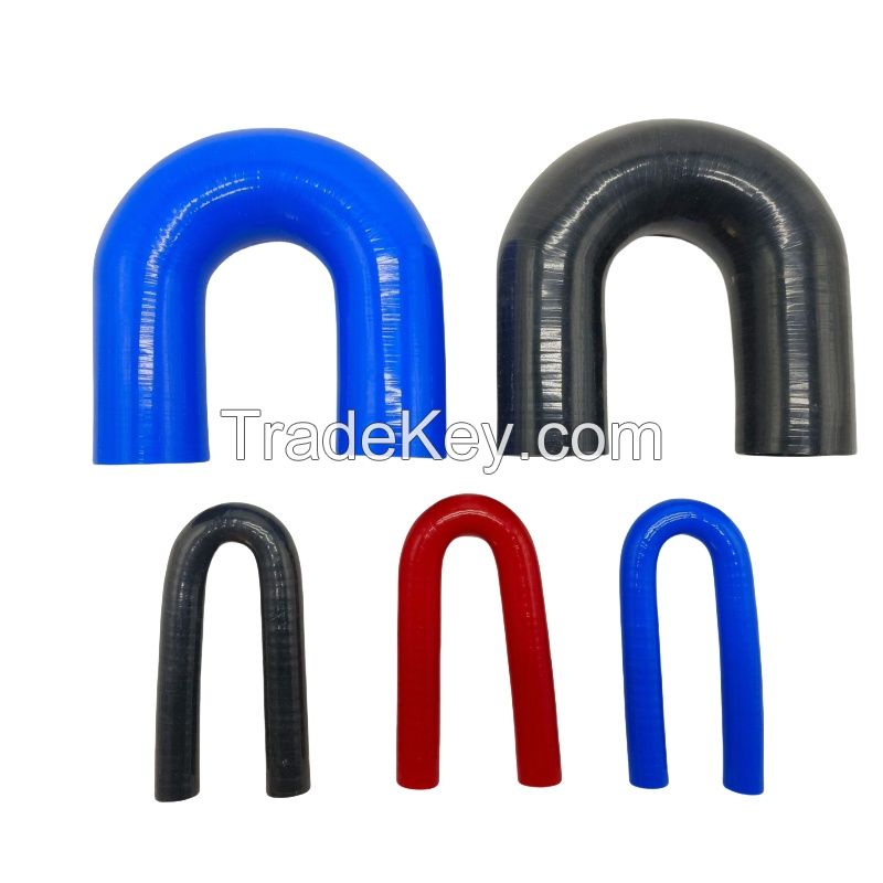 50 Silicone Air Intake Hose with 30 & 90 Degree Elbow Black Rubber EPDM NBR-Custom Cutting and Moulding