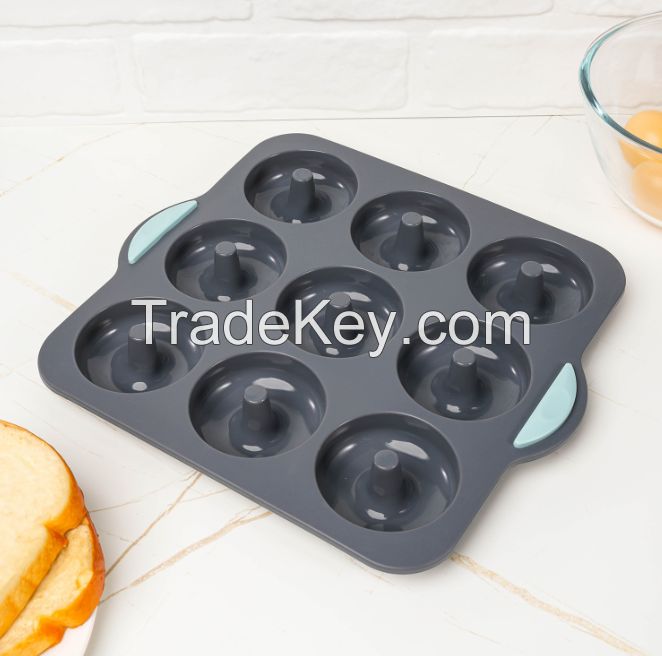 New two-colour silicone donut mould home DIY baking utensils spot wholesale oven with cake pan