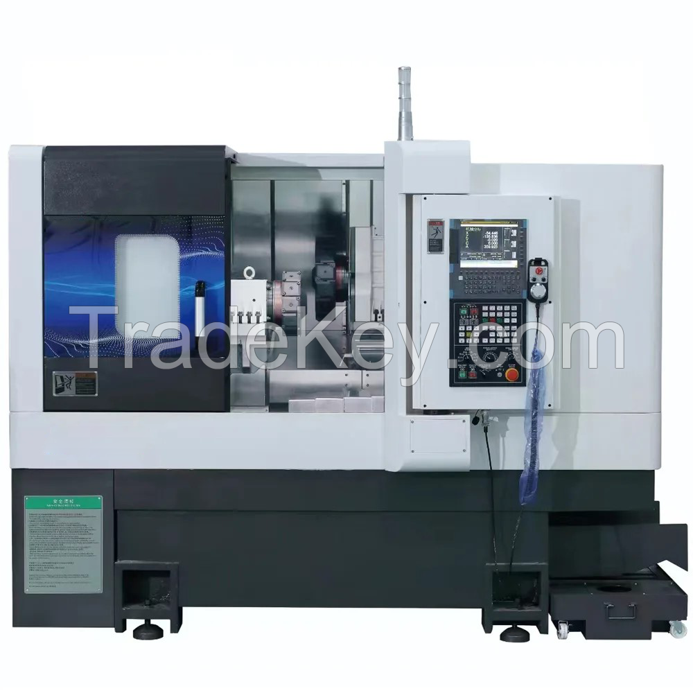 BT8D06 High Precise Slant Bed CNC Turning-Milling Lathe With Double Spindle and Double Power Turret