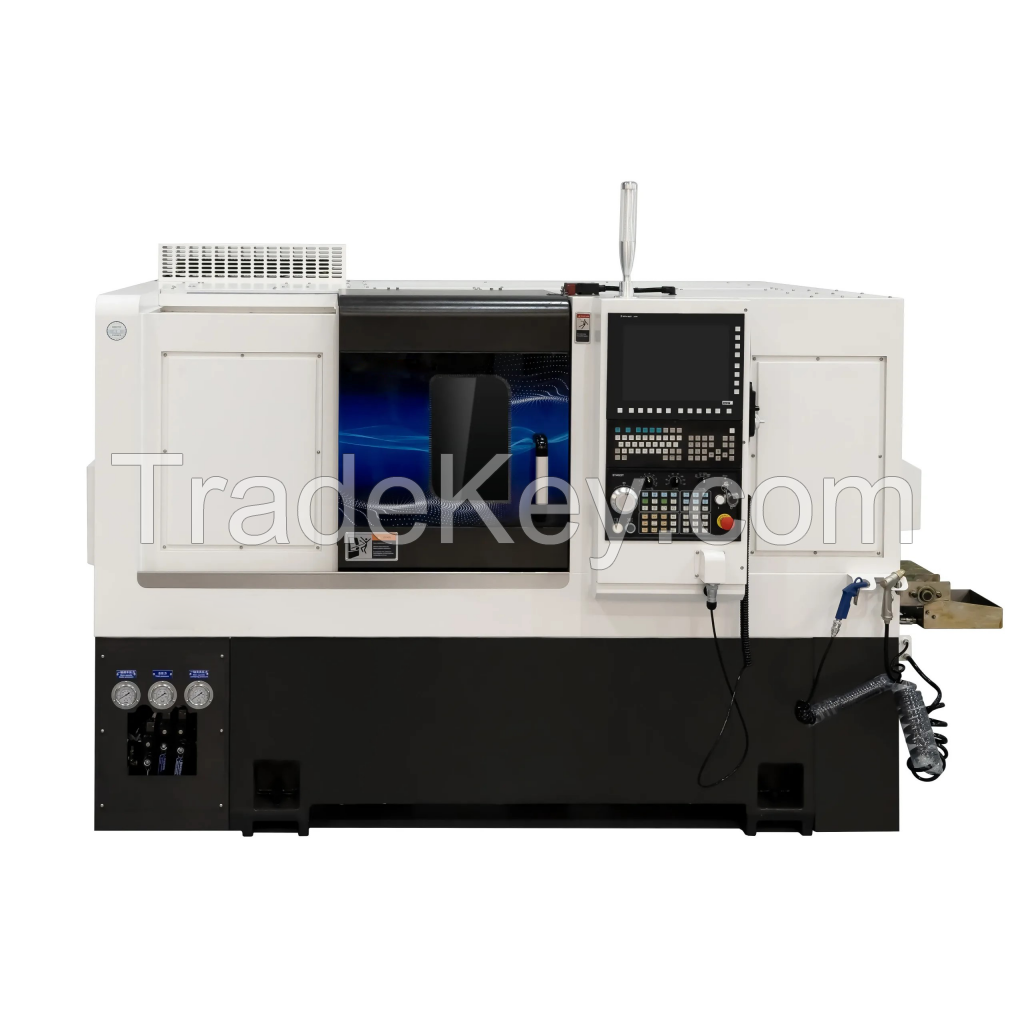 BT838 High Precise Double Spindle Cnc Turn Mill Center With Power Turret BMT55-12 Stations