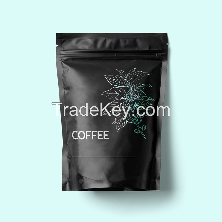 Share to  Custom Resealable 1kg 500g 250g Matt flat bottom bags coffee pouch packaging pack pouch coffee stand up pouch with zipper valve