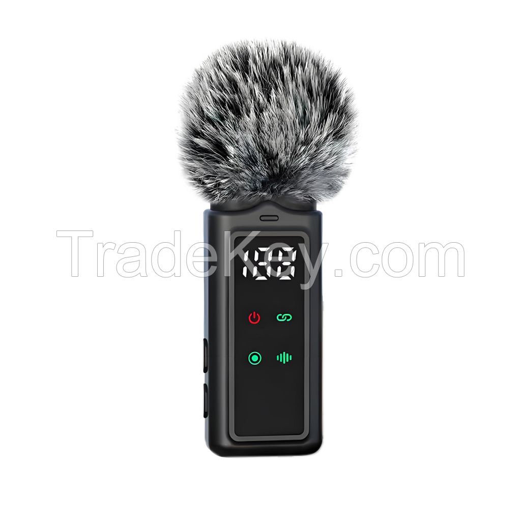 Wireless Lapel Microphones Recording Videos Vlog Broadcasting Noise Cancelling