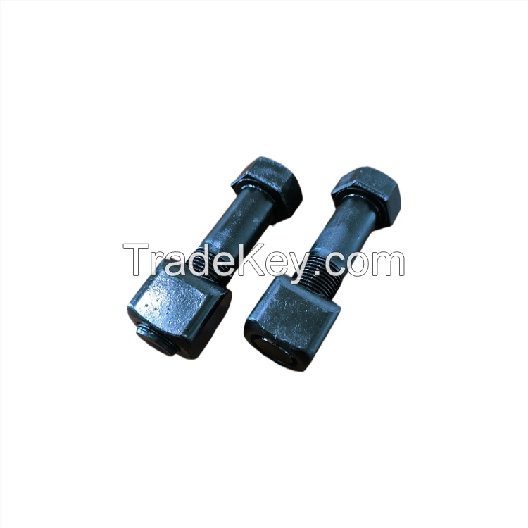 High Quality Crawler Excavator domed head track shoe bolt and nut 7/8X89 with camber nut and better price made in China