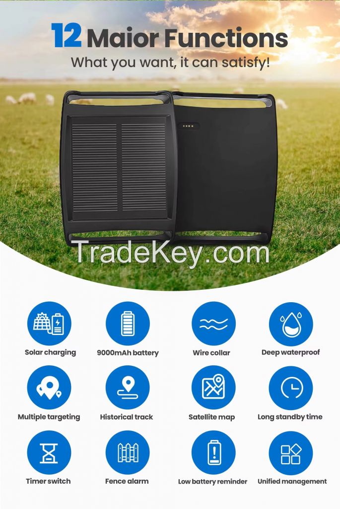 2G GPS Tracker For Cow Cattle Sheep Dog Cat Pet Animal Long Standby Time GPS Tracking Precise GPS + LBS + WiFi Positioning