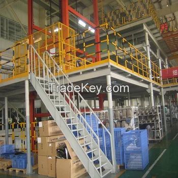 Mezzanine floor rack