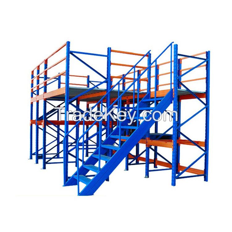 Mezzanine floor rack