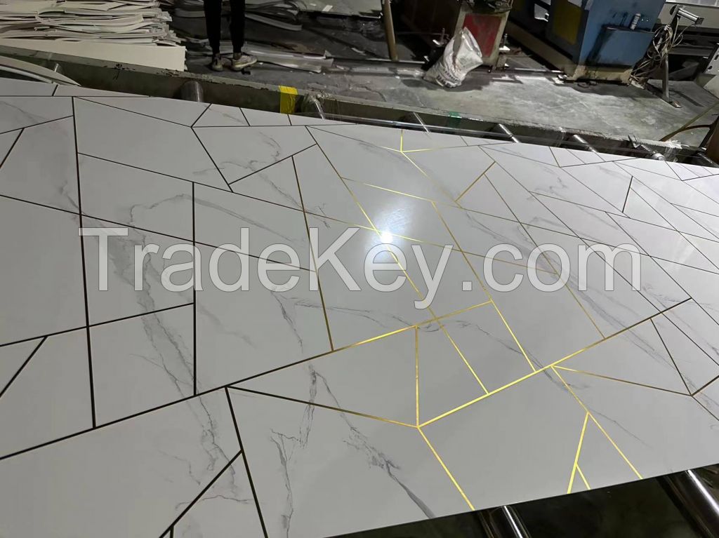 High Glossy UV Board PVC Marble Sheet Indoor Decor