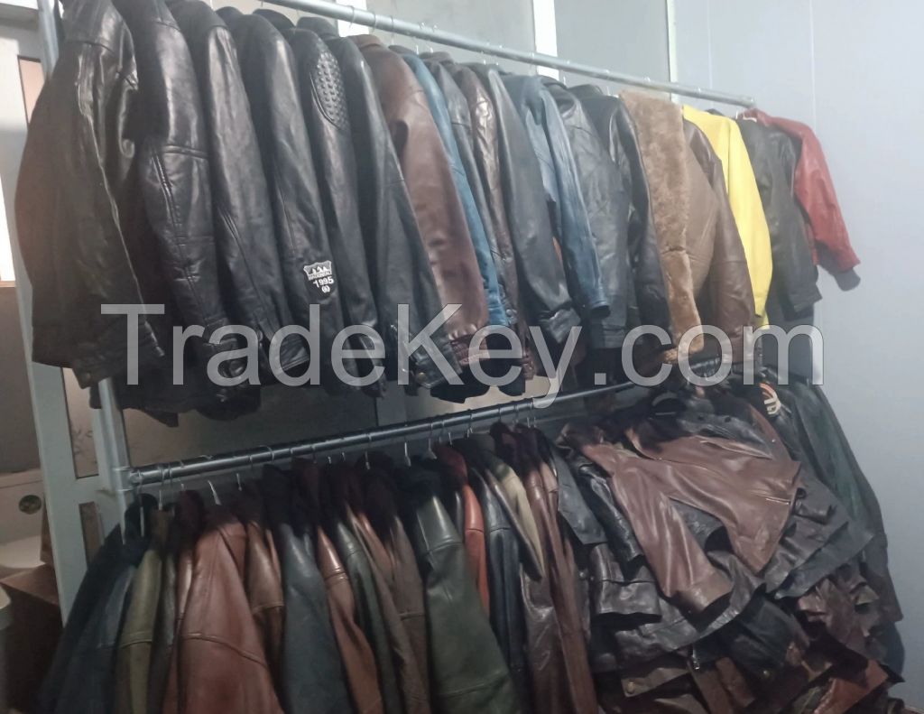 Men's old leather jackets