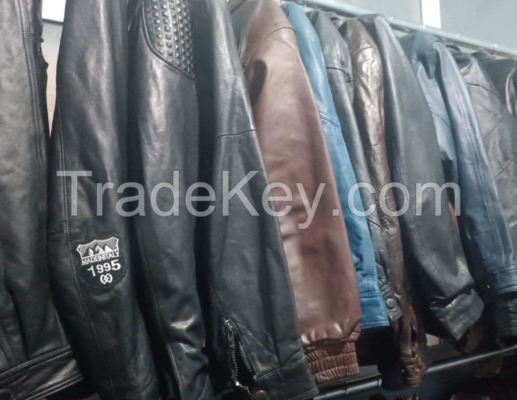 Men's old leather jackets