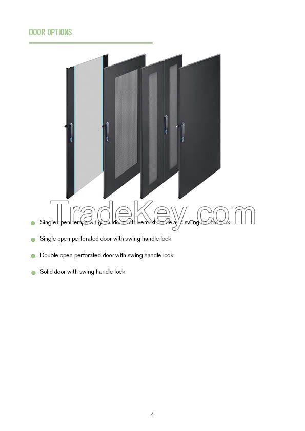 19 Inch Free Standing Network Cabinet Server Racks 42U 600*600*2000