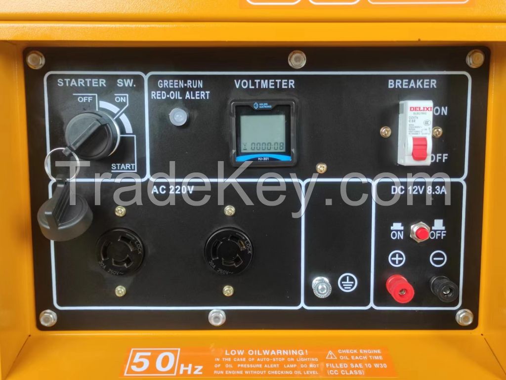  poratble cheap daily use air cooled diesel genrator set for home backup power genset 5/6/7/8/9kw