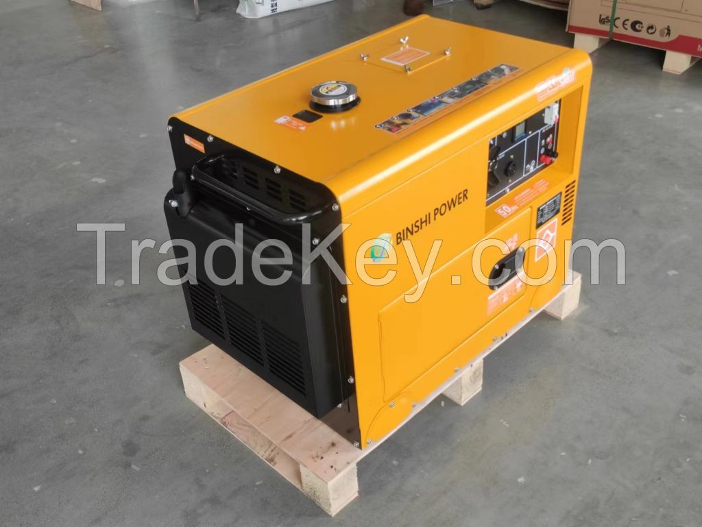  poratble cheap daily use air cooled diesel genrator set for home backup power genset 5/6/7/8/9kw