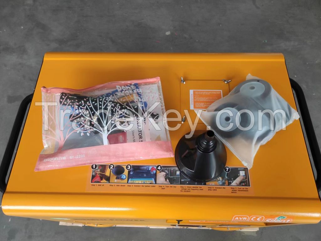  poratble cheap daily use air cooled diesel genrator set for home backup power genset 5/6/7/8/9kw