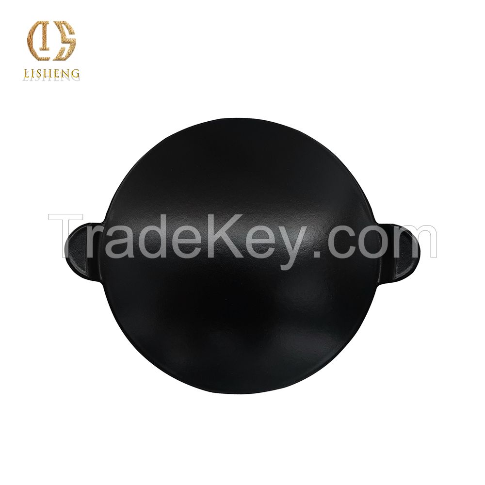 Wholesale High Quality 12-inch Round Glazed Baking Stone with Handle