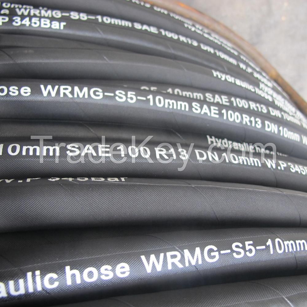 Renovl Rubber Hose SAE 100 R13 DN19-DN28 Wire Spiral Hydraulic Hose