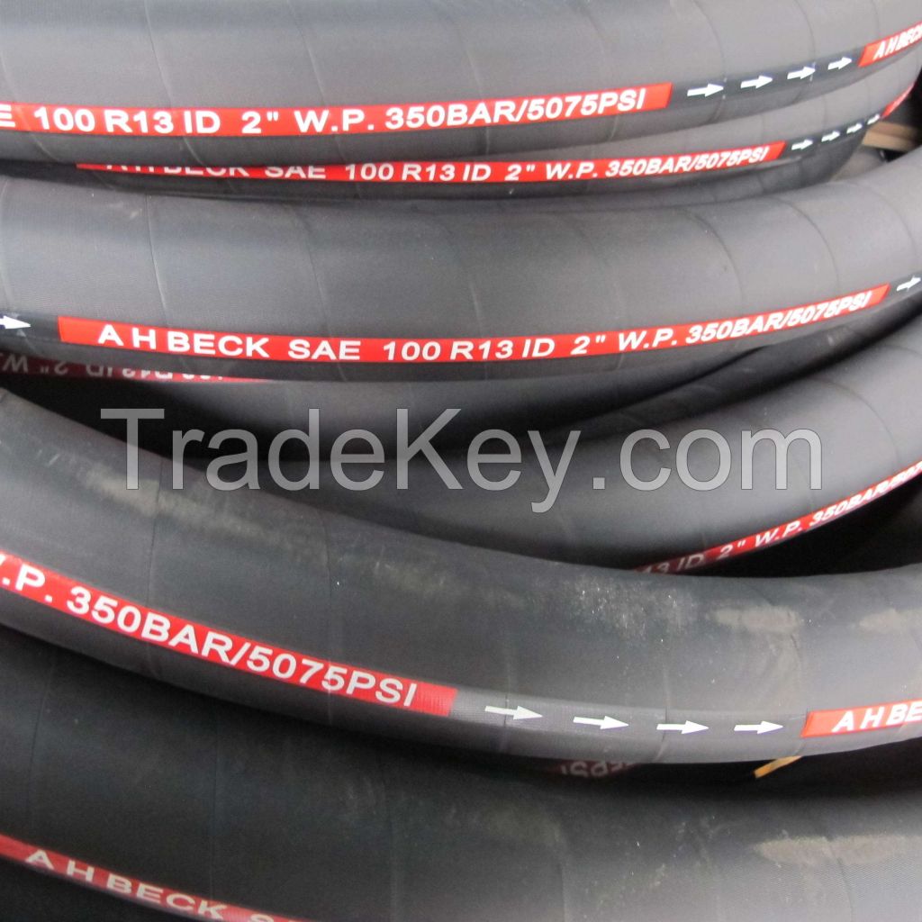 Renovl Rubber Hose SAE 100 R13 DN19-DN28 Wire Spiral Hydraulic Hose