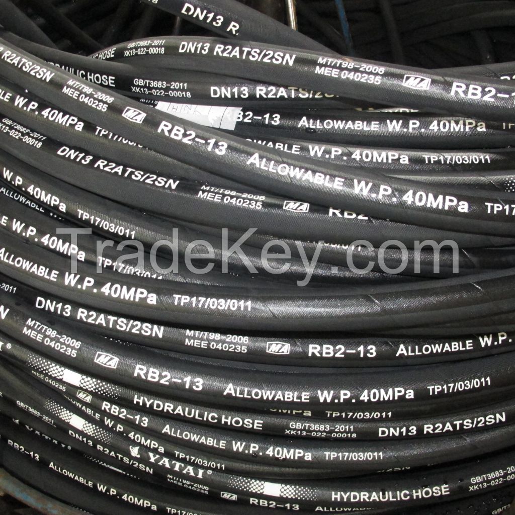 Renovl China factory SAE100 R2 Wire Braided Hydraulic Hose