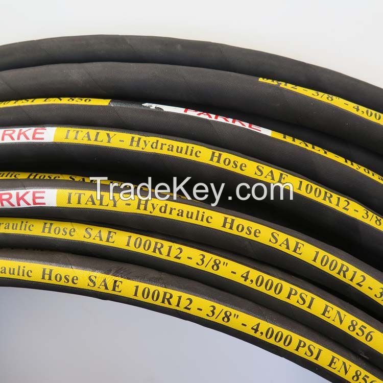 Renovl Rubber Hose SAE 100 R12 Four Layers Wire Spiral Hydraulic Hose