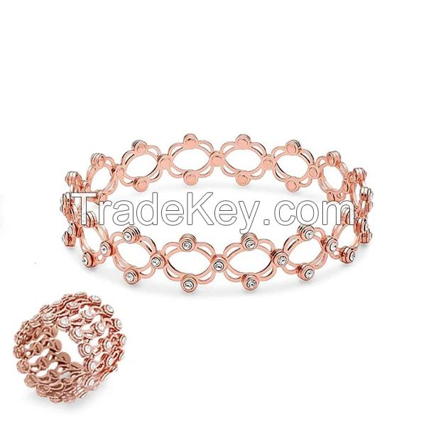 Rosegold Flexible Bracelet | Ring