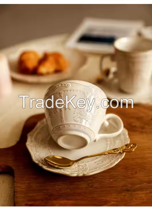 Turkish Style Luxury Drinkware Coffee Cup Set Ceramic Mug with Kettle