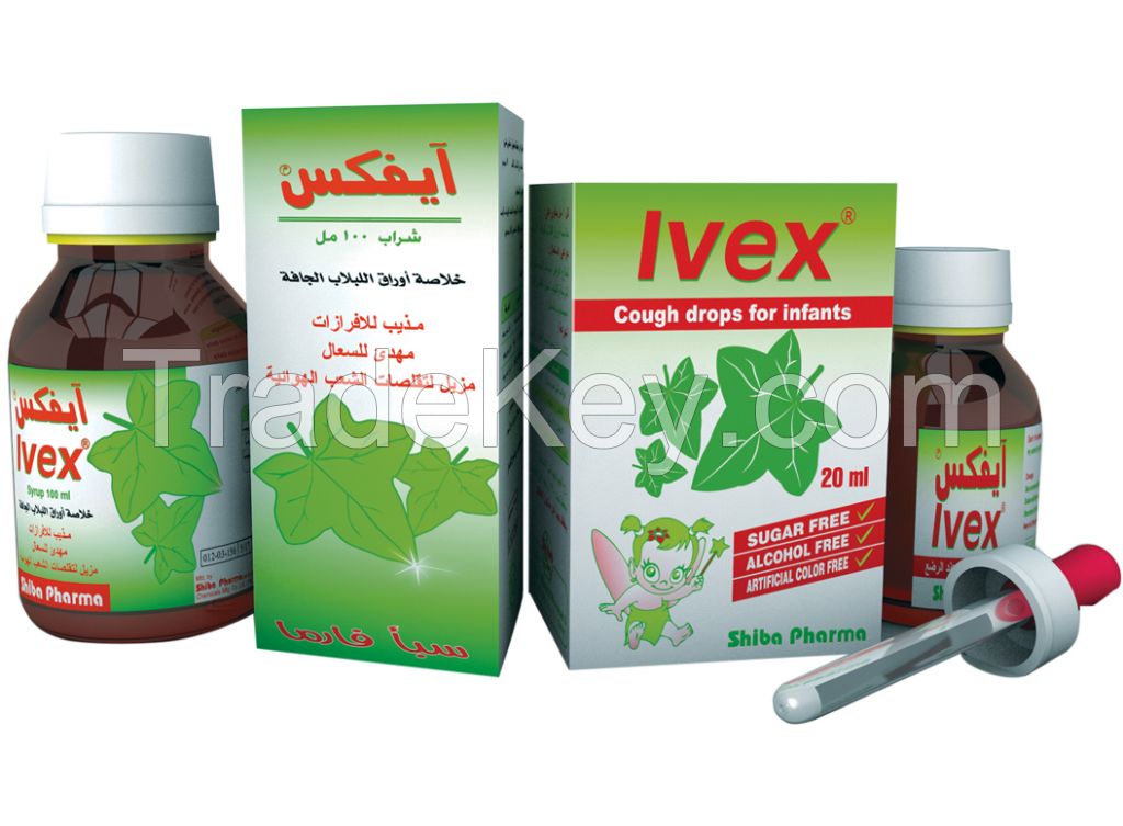 WhatsApp: +972 55-275-6923 IVEX Cough Syrup 200 ml for Dry and Wet (Productive) cough Relief 1+ Years Old