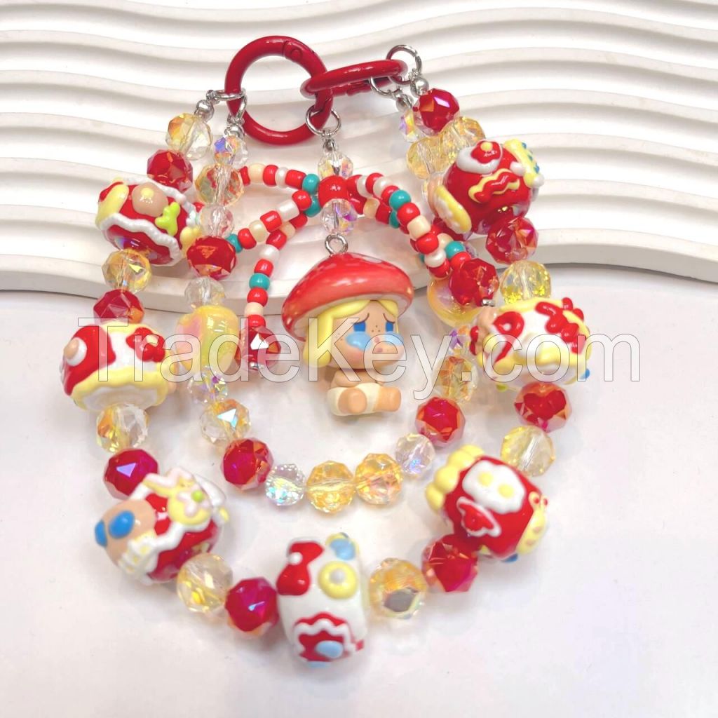 Bag Charms/Handmade Beads Keychains/Phone Straps/DIY Keychains