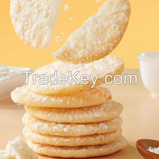 Wholesale Hot Sales Rice Crackers Non Fried Crispy Snow Cracker Rice Cake Rice Snacks Cookies Grain Snack