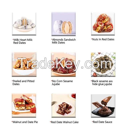 Hot Selling High-Quality Jujube Snacks Dates Snack Milk Jujube Walnut Sandwich Jujube Cake Red Dates
