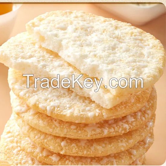 Wholesale Hot Sales Rice Crackers Non Fried Crispy Snow Cracker Rice Cake Rice Snacks Cookies Grain Snack