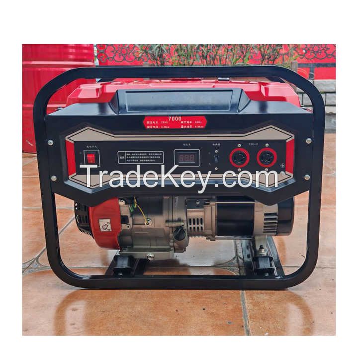China Manufacturer Petrol single Phase Generator Set for Home / Electric 220V 5kW Mini Portable 5kVA Power Gasoline Generators