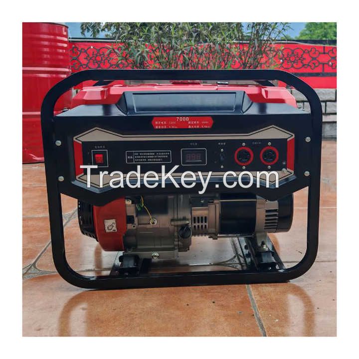 China Manufacturer Petrol single Phase Generator Set for Home / Electric 220V 5kW Mini Portable 5kVA Power Gasoline Generators