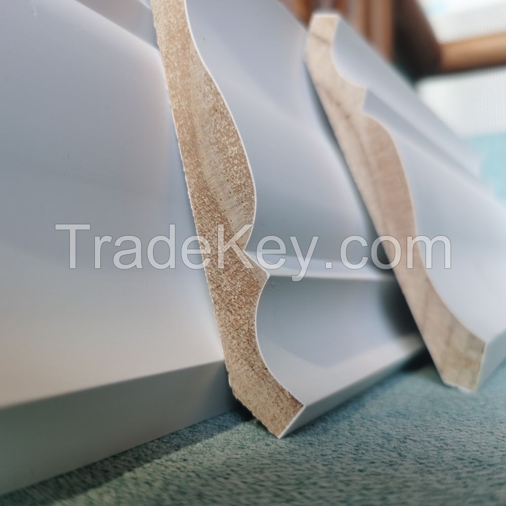 Modern Decorative Ceiling Solid wood Crown Moulding Trimming