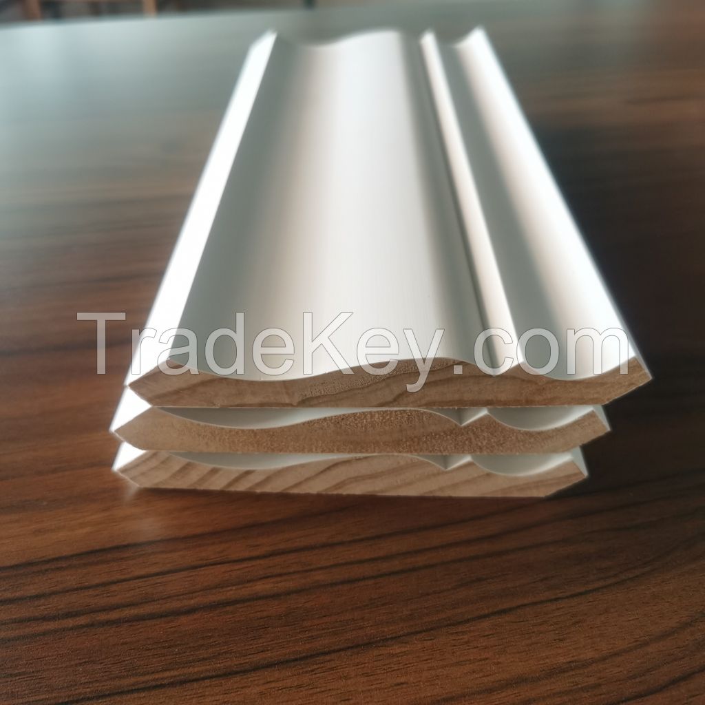 Modern Decorative Ceiling Solid wood Crown Moulding Trimming