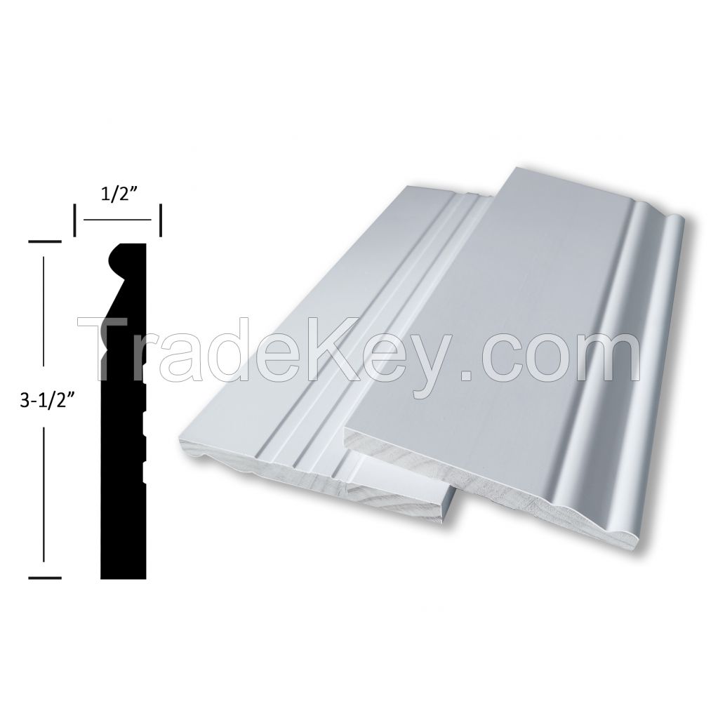 New Design Primed Covering Dado Rail Timeber Baseboard Molding