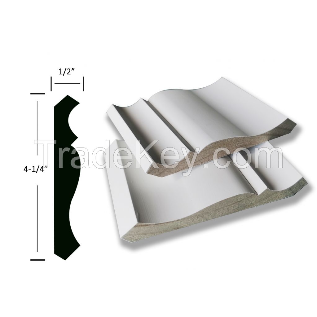 Modern Decorative Ceiling Solid wood Crown Moulding Trimming