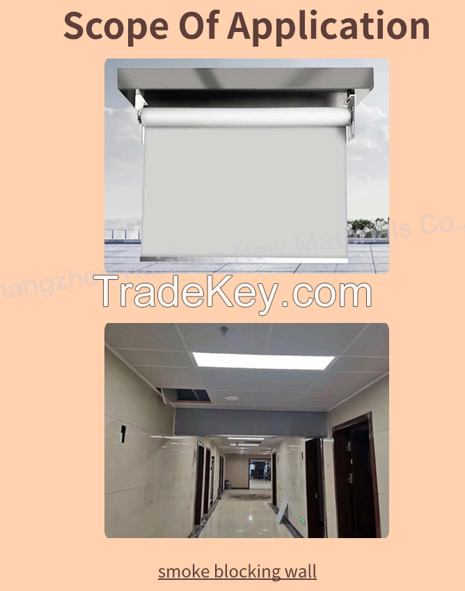 Good Performance Pu Coated Fiberglass Fabric for Welding Protection Hang Wall Fire Curtain