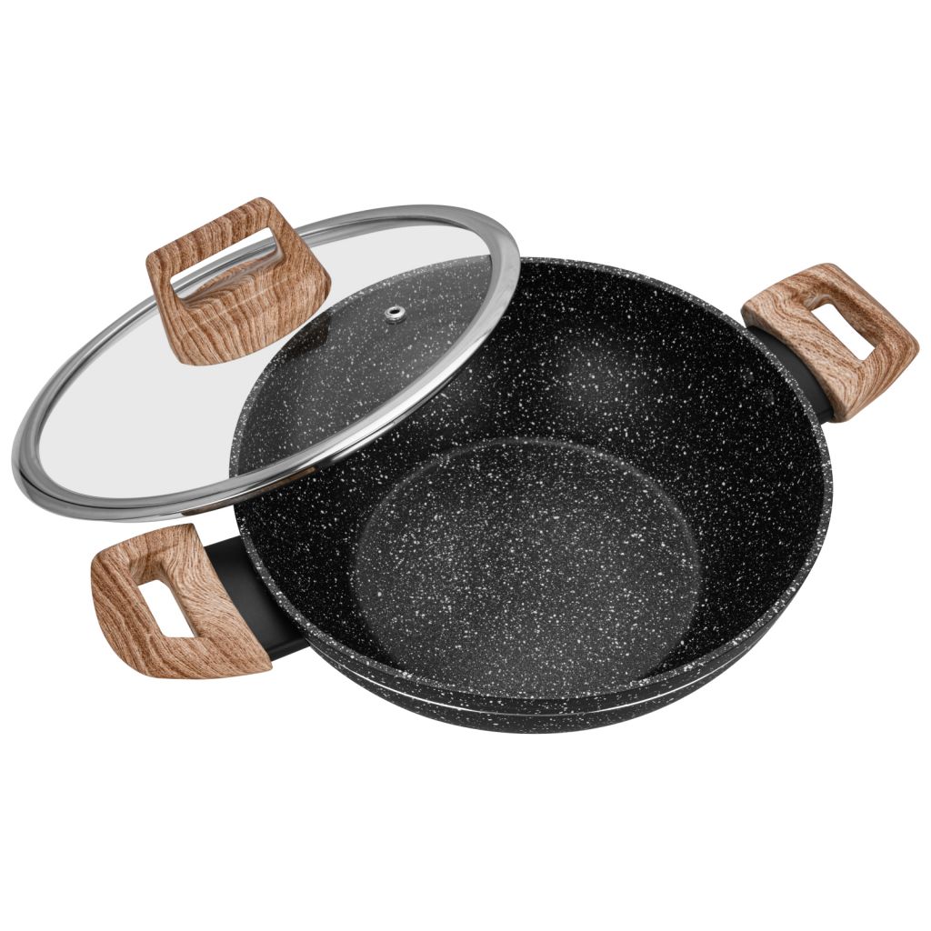 28cm Forged  Aluminium Non-stick Wokpan With Lid